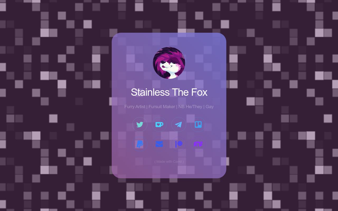 Carrd profile picture for @stainless
